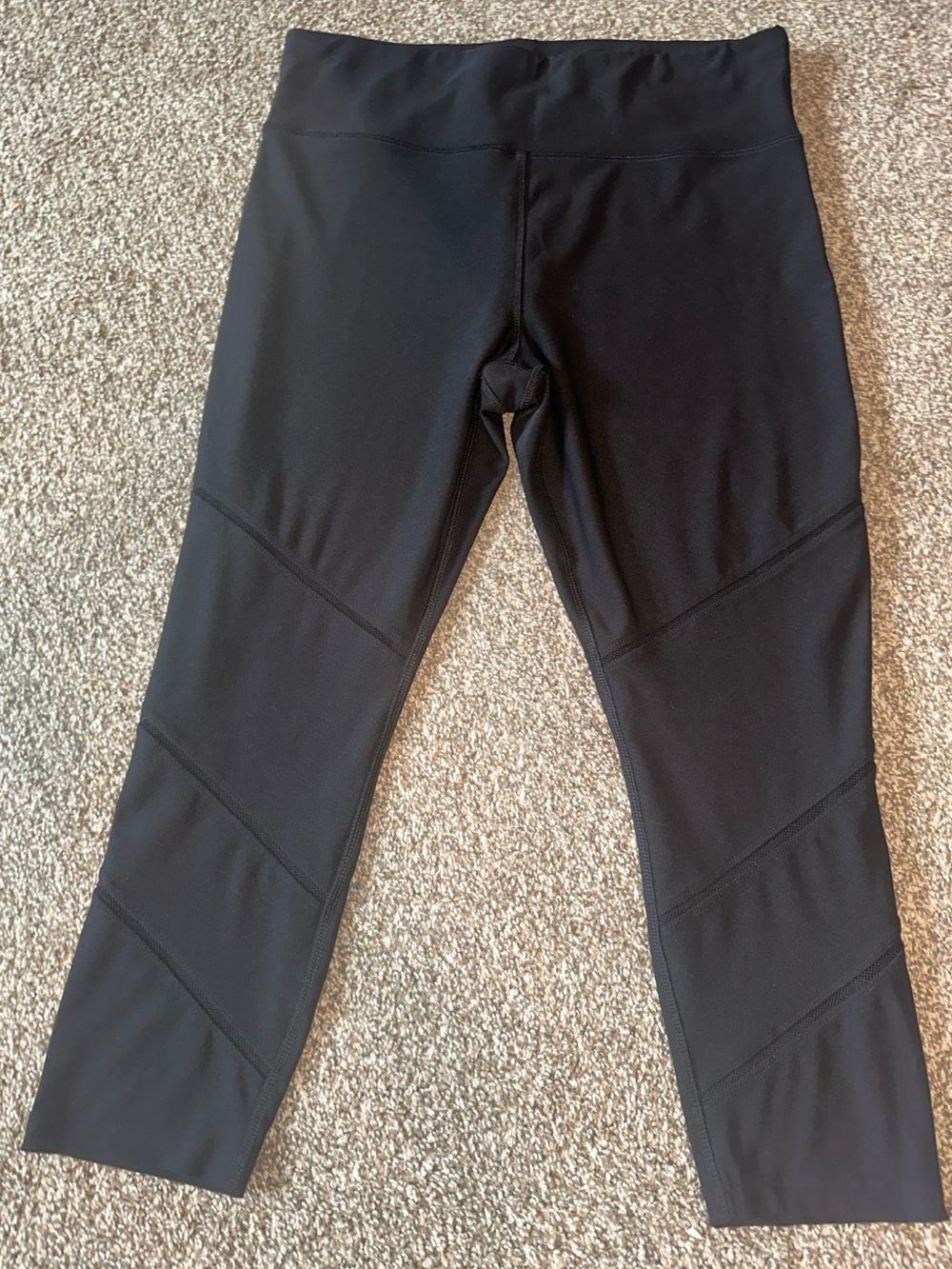 Spalding XXL Black High Rise Capri Leggings Athletic Workout Pants